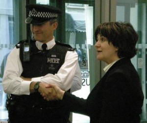 police handshake